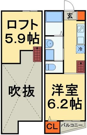 フェイストハイツの物件間取画像